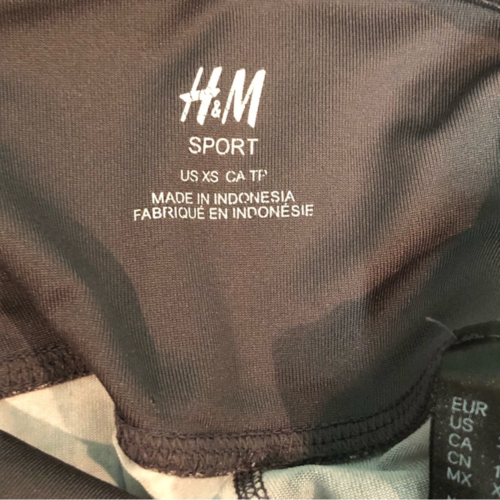 H&M Sport Leggings Grey White Pink Black Size XS —#036 - Picture 7 of 10